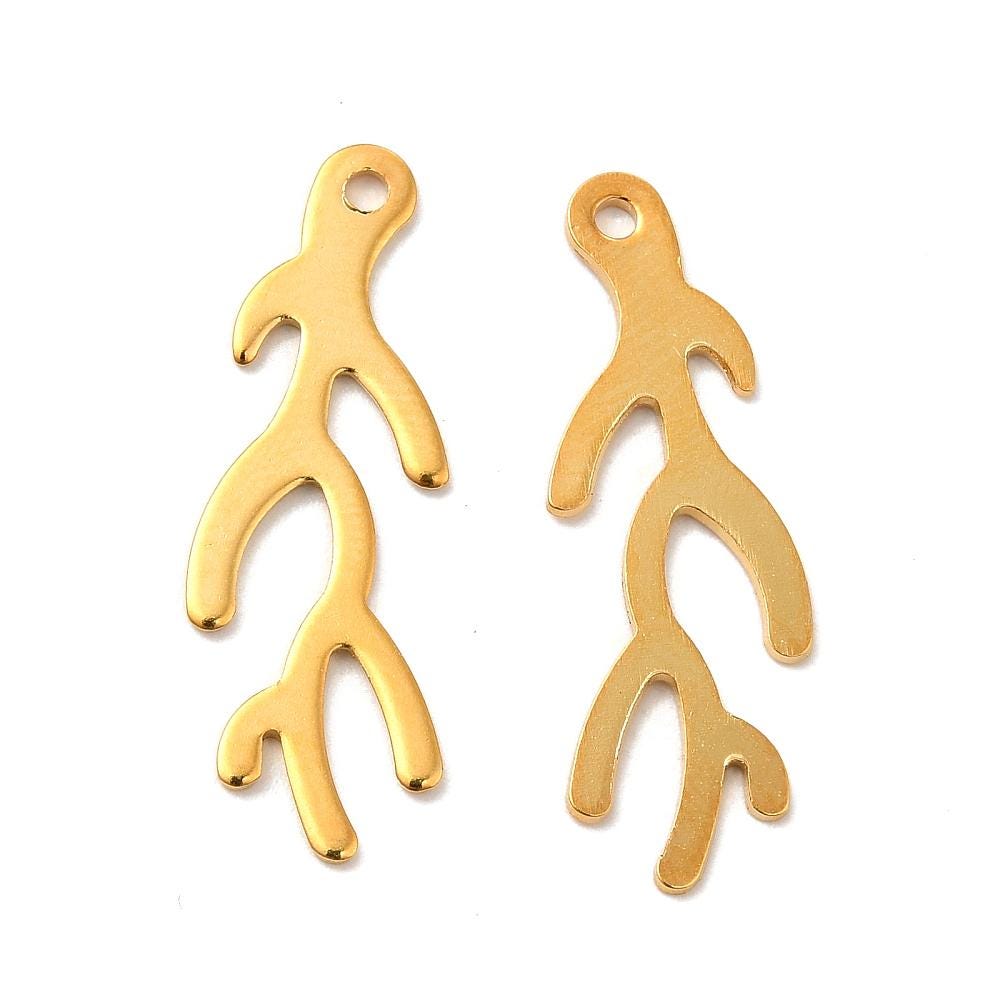 24k gold plated stainless steel coral pendant coral pendant
