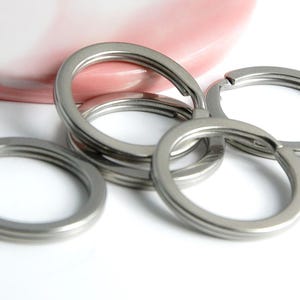30mm ring key ring stainless steel color steel key ring flat ring