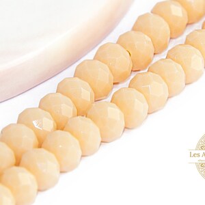 4mm beige Perlen Abakusperlen 4mm facettierte Perlen 4x3mm rosa beige
