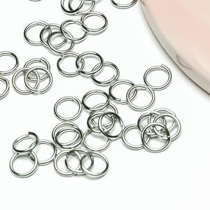 Argolas de ligação em aço inoxidável 304, 6x0,8mm, cor aço.
