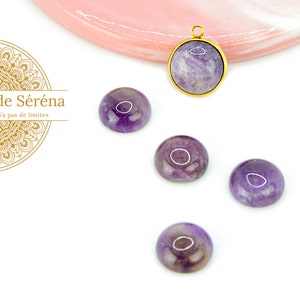 Cabochon 12mm in natural amethyst image 1