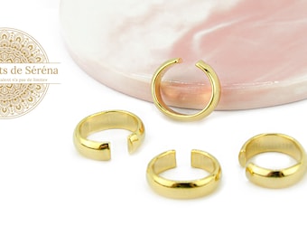 Connettori ad anello aperto rotondi da 14,3 mm in acciaio placcato oro