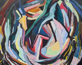 Remembered Terrain: Abstract Acrylic Painting on Canvas