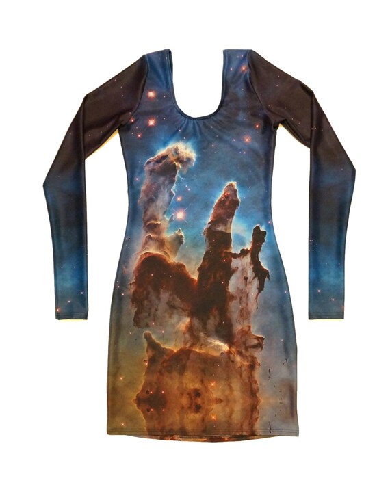 Space Nebula Longsleeve Bodycon Dress