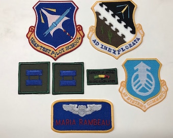 Captain Marvel Maria Rambeau Flightsuit Patch Set