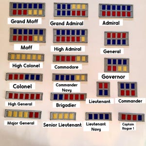 Imperial Officer Rank Bar Patches