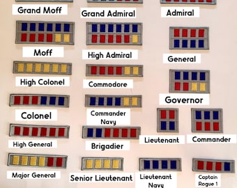 Imperial Officer Rank Bar Patches