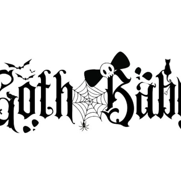 Goth Baby svg, Goth svg, Child svg, Kid svg, Baby svg, Gothic svg