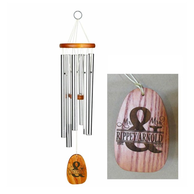 Engraved Wedding Wind Chime Personalized Wind Chime Etsy