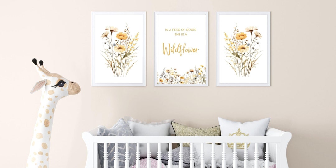 Wildflower Nursery Prints | Botanical Art Set (digital Download) - Etsy