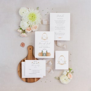 Personalised wedding venue invitation - hand painted - watercolor - watercolour - bespoke wedding suite