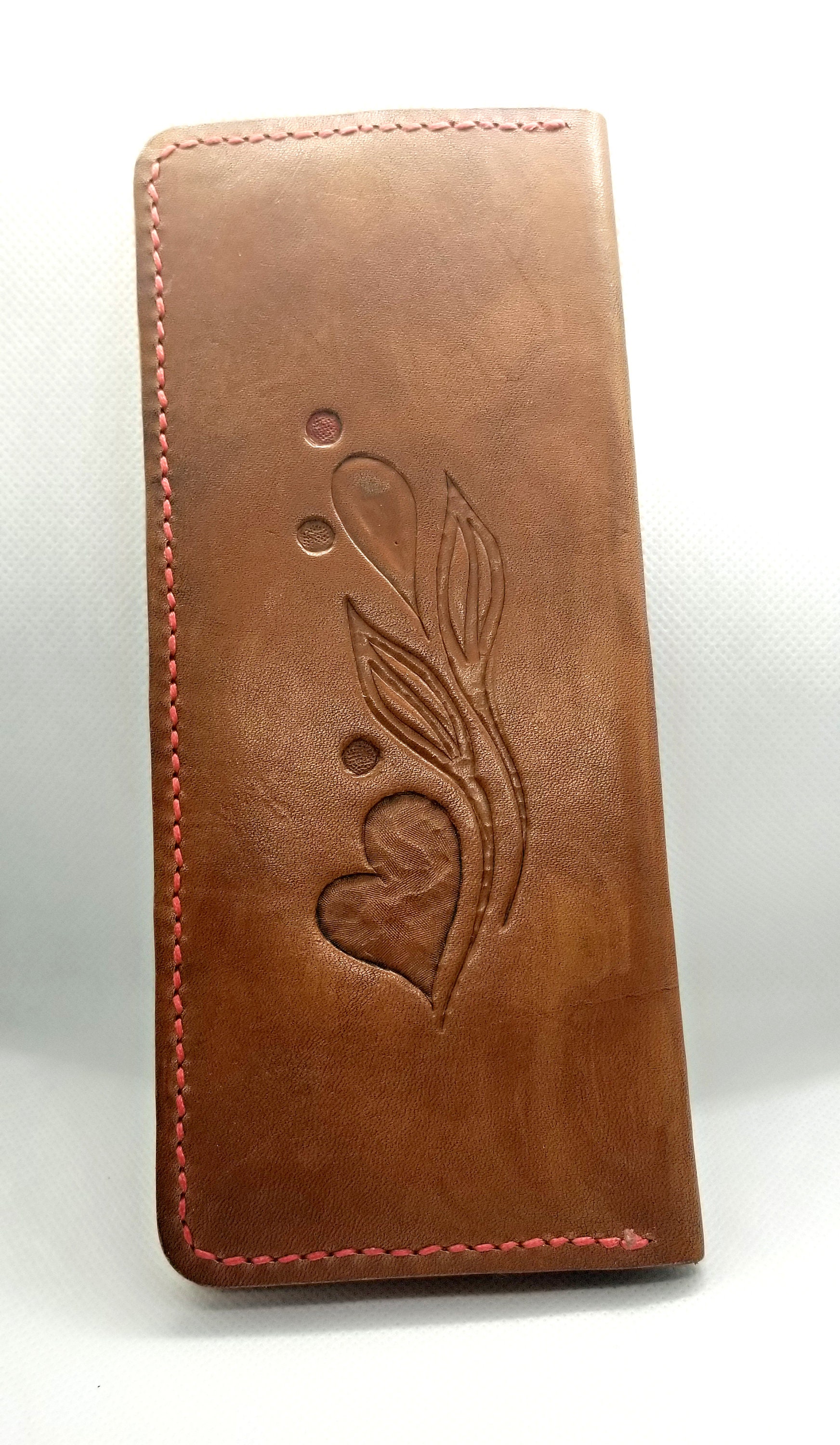 Handcrafted Genuine Leather Wallet Tall Etsy
