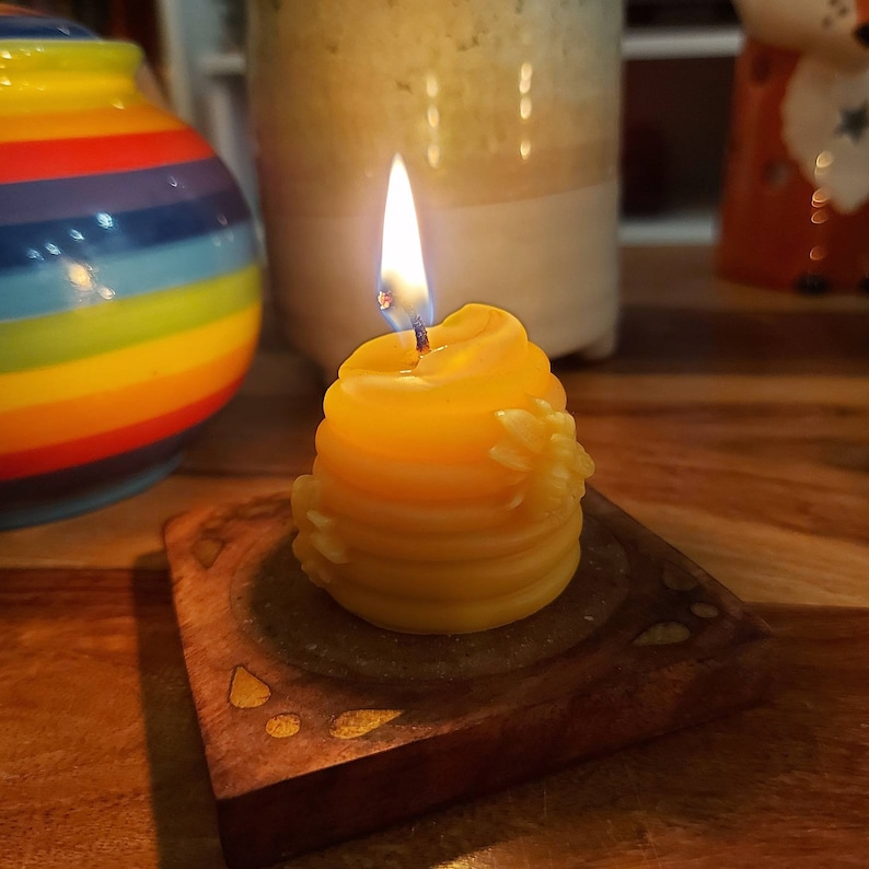 Pure beeswax beehive candles image 4