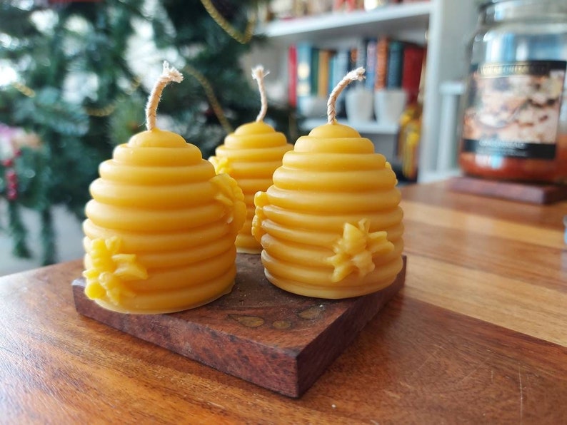 Pure beeswax beehive candles image 1