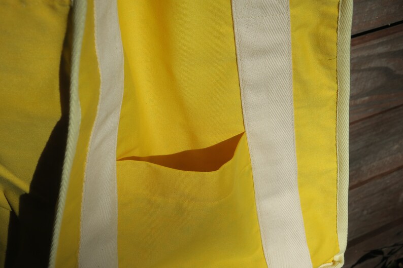 Golden Yellow with Yellow Floral Lining Washable Eco-friendly Grocery Tote