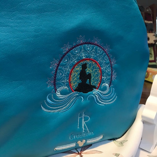 Women’s circle bag, shops hat bag, women’s purse, custom cross body, Ariel little mermaid circle bag, hat bag, Disney, luxury, crossbody bag