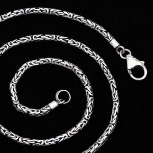 Byzantine Sterling Silver Chain Necklace