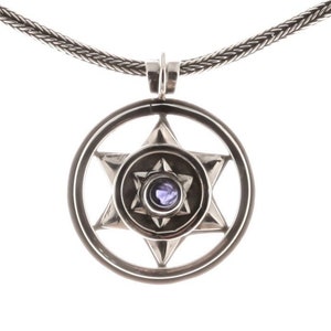 Kinetic #3/2 - Pendant - Sterling Silver & Iolite