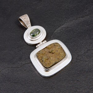 Tourmaline and Pyrite - Pendant  - Sterling Silver