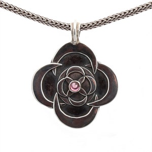 Kinetic #6/3 - Pendant - Sterling Silver - Pink Tourmaline