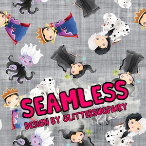 Seamless Design Villains Digital Paper