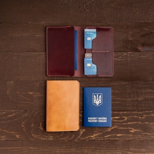 Leather passport wallet Passsport holder Travel wallet Passport cover Personalized Custom engraved wallet Credit card wallet Father day gift
