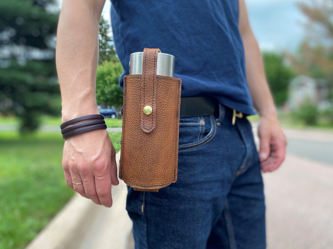 Coffee Mug Holder Leather Coffee Travel Mug Holder Thermos Holder