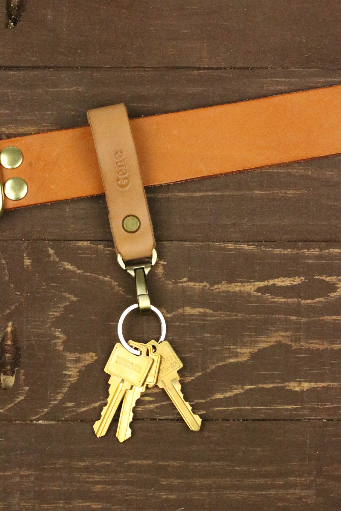 Leather Belt Loop Key Holder Groomsmen Gift Key Chain Belt Etsy