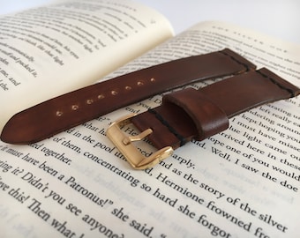 Brown leather watch band personalized Gold buckle watch strap 12 mm 14 mm watch strap 16 mm 18 mm watch strap 20 mm 22 mm watch strap 24 mm