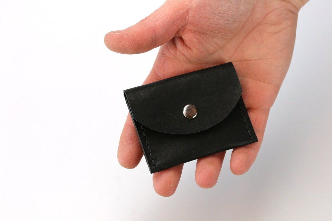 Leather Condom Wallet Black Condom Case Witty Gift for Men Small Leather  Pouch Metal Snap Button Leather Coin Purse Minimal Leather Case