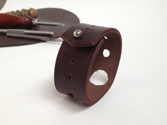 Brown Leather Bracelet for Men Brown Leather Bracelet for | Etsy