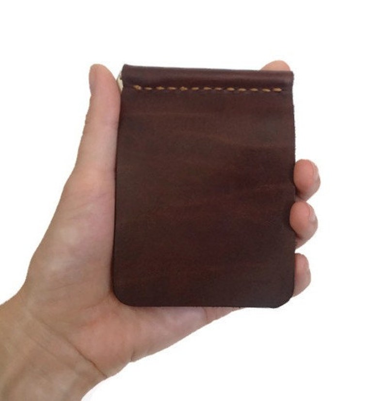 Leather Money Clip Card Holder Leather Cash Holder Money Etsy Canada