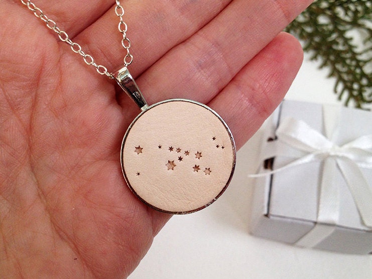 Taurus constellation necklace Taurus zodiac necklace women men Taurus zodiac jewelry charm Horoscope taurus pendant Astrology taurus gift