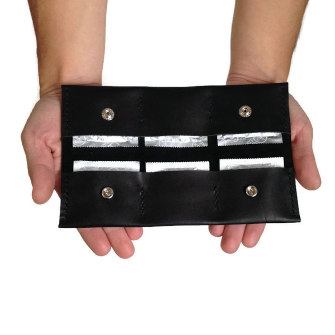 Leather Condom Case Condom Wallet Black Condom Holder - Etsy