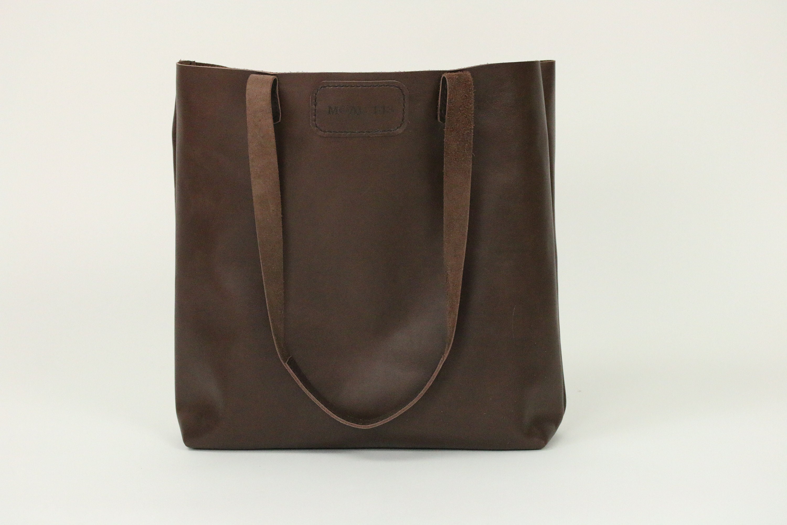 Hand stitch leather tote bag Large shopping tote bag natural Etsy