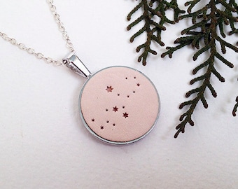 Virgo constellation necklace leather Virgo zodiac necklace women men Virgo zodiac jewelry charm Horoscope virgo pendant Astrology virgo gift