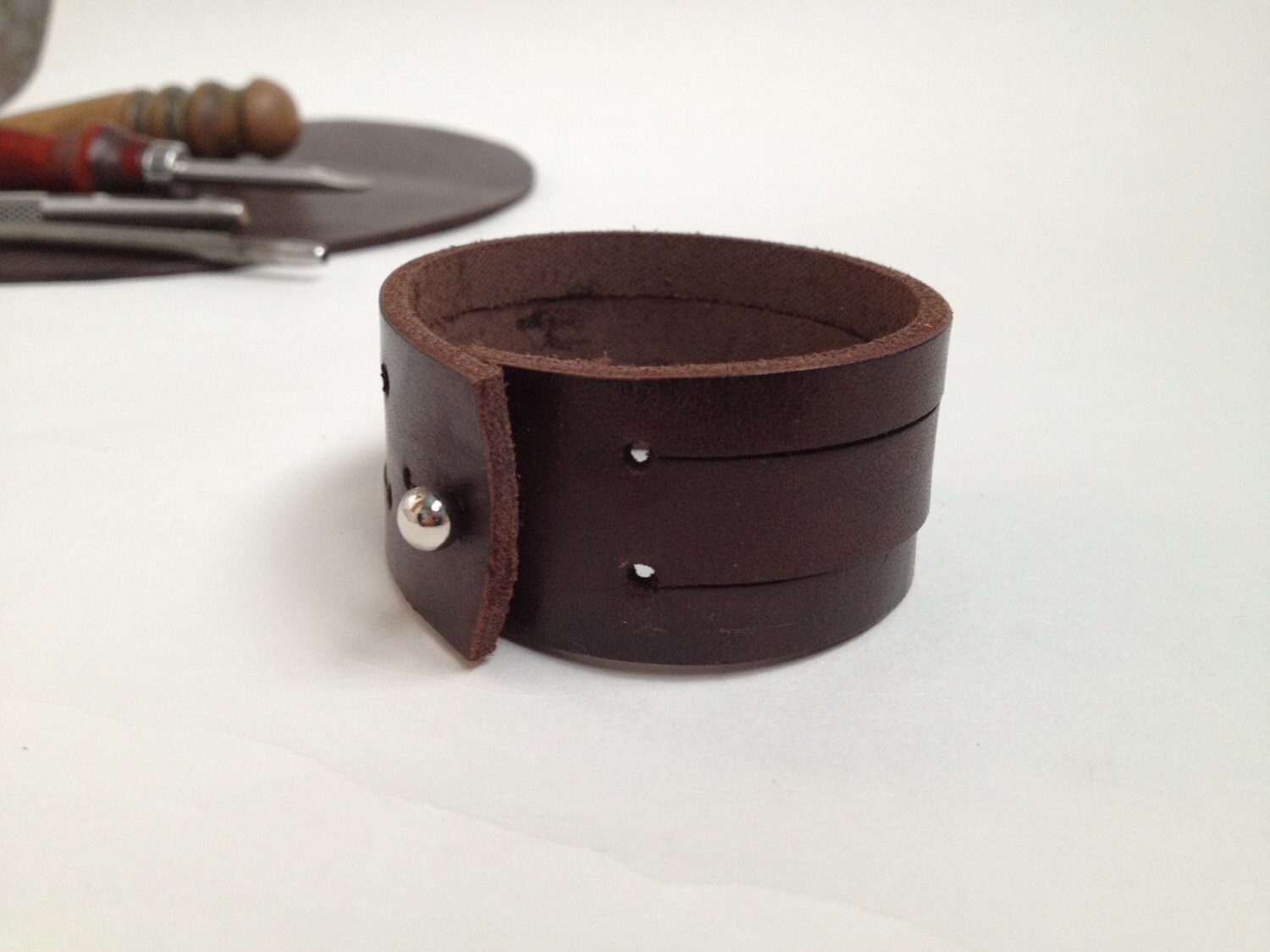 Unisex leather cuff bracelet Women leather bangle Men leather | Etsy