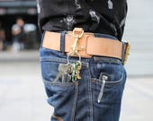 Leather Belt Key Hook Key Belt Lanyard Belt Key Holder Solid