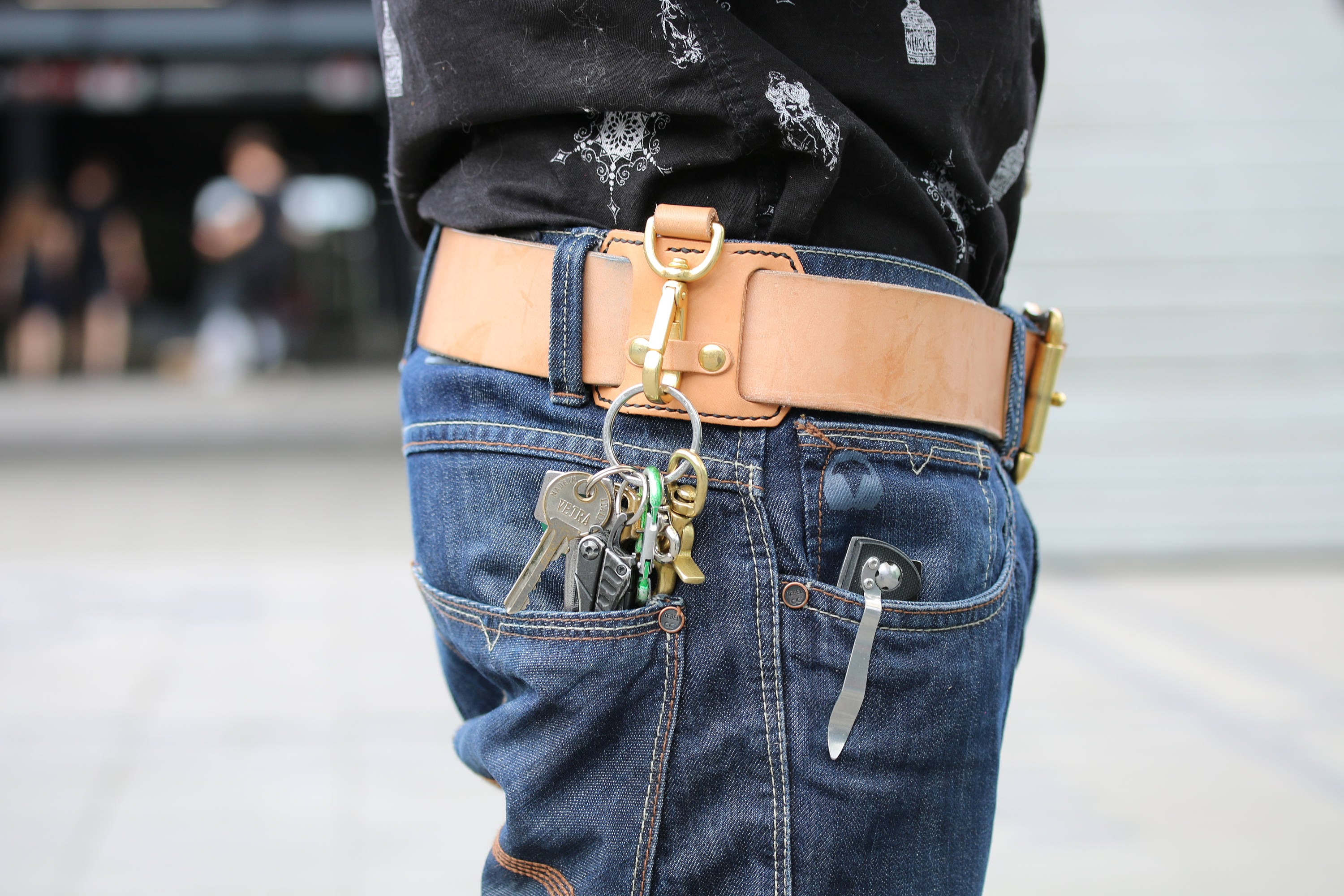 Pants Buckle Keychain Waist Belt Clip Hanging Loops Keyring Key Chain Rings  Key Fob