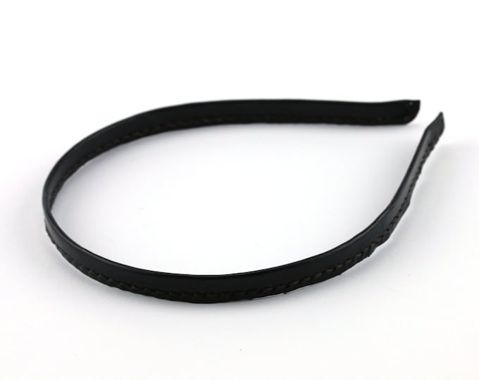 Mia® Leather Bow Headband Fashionable Hair Accessory Black Etsy