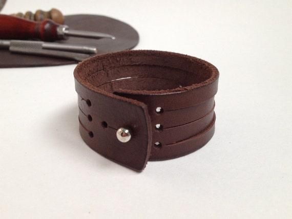 Multi Strand Leather Bracelet Multi-strand Leather Cuff - Etsy