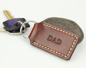 Dad keychain with kids names Father's Day keychain Kids names Fathers day key chain personalized Leather keyfob Fathers day gift from wife