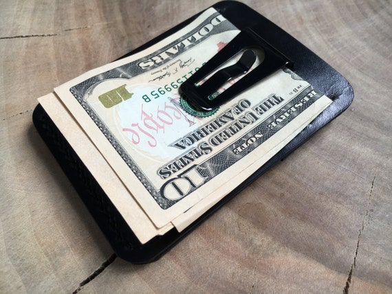 Money Clip Wallet Leather Card Holder Slim Money Clip | Etsy