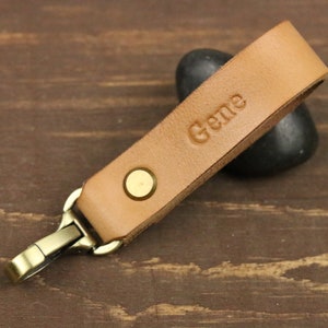 Leather belt loop key holder Groomsmen gift key chain Belt loop key fob Belt clip keyring Leather key chain for him Men leather keyholder