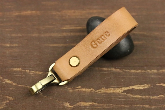 Leather belt loop key holder Groomsmen gift key chain Belt loop key fob Belt clip keyring Leather key chain for him Men leather keyholder