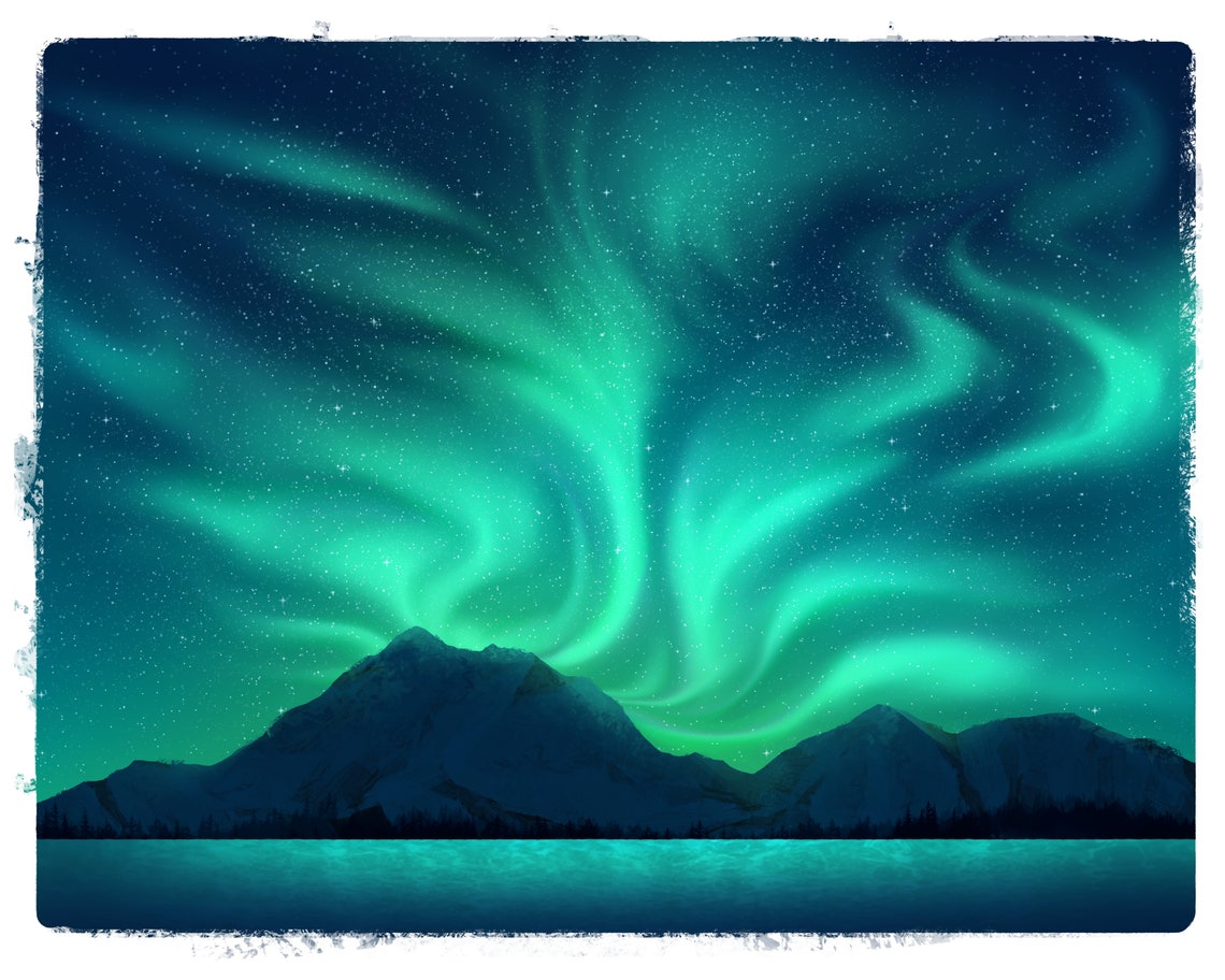 Northern Lights Fine Art Print Nature Wall Art Alaska Wall Art