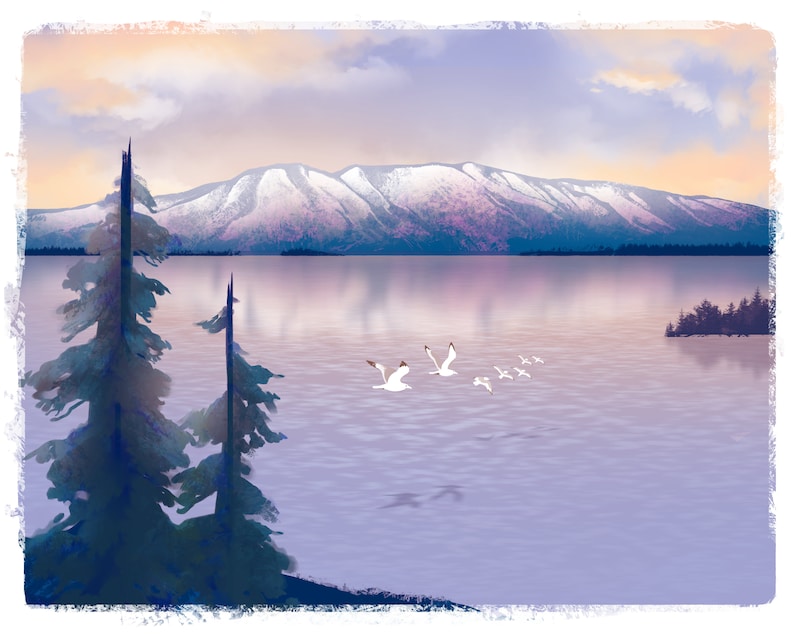 Mount Susitna Art Print Mountain Wall Art Sleeping Lady | Etsy