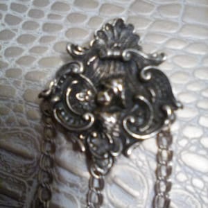 Sterling silver chatelain brooch