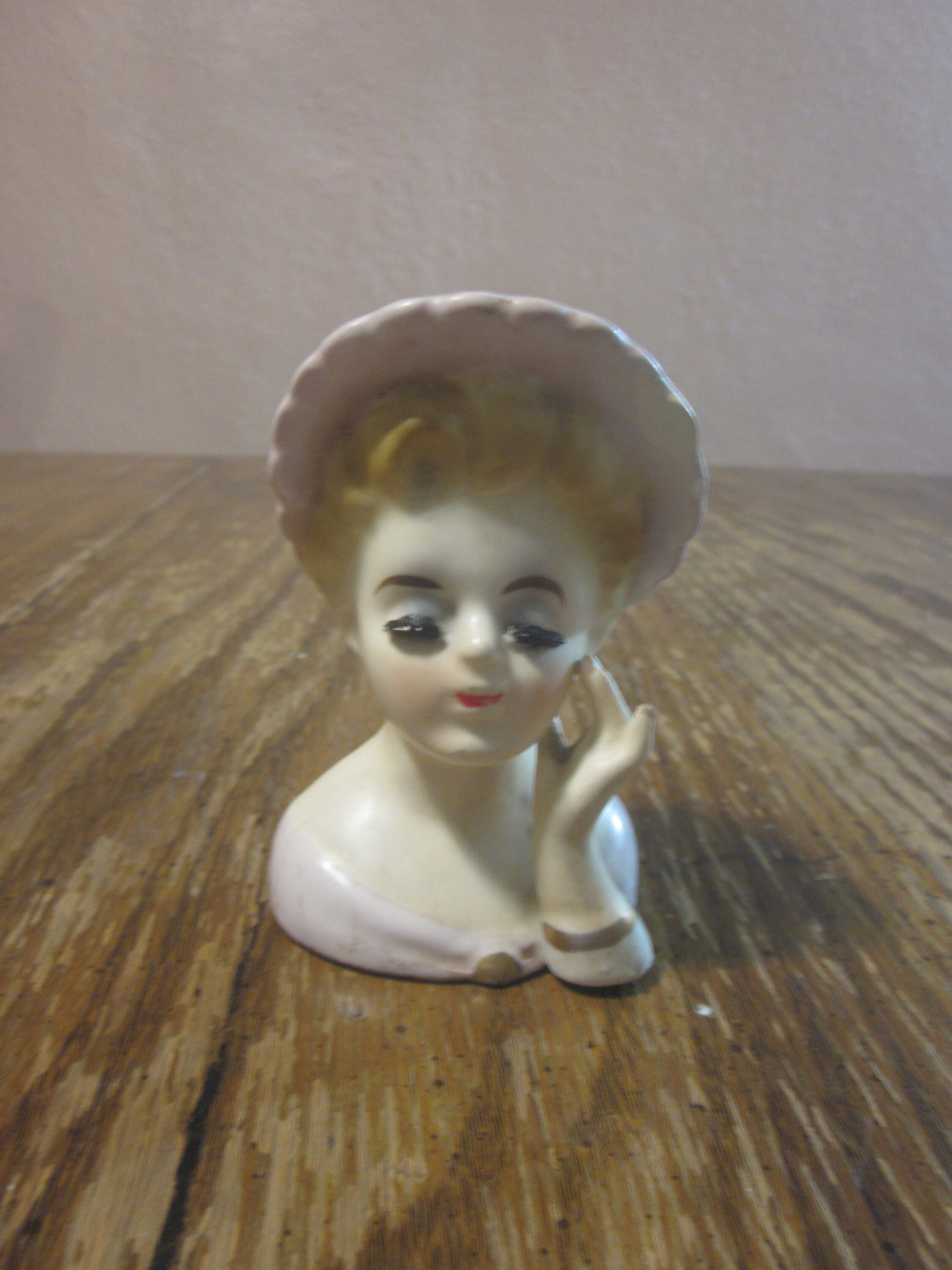 Vintage Inarco Lady Head Vase Etsy