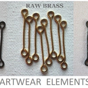 Handmade Connector Links, Brass, copper, Oxidized or Raw, MADE TO ORDER, Jewelry Findings, Wires, Chain Links, ArtWear Elements®